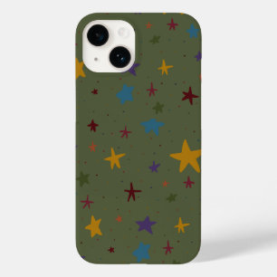 Funda Para iPhone 14 De Case-Mate Funda de teléfono de estrella colorida verde