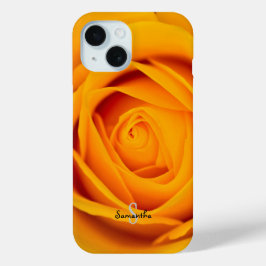 Para iPhone 15 Funda de teléfono de flor de rosa amarilla