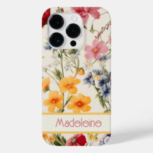Funda Para iPhone 14 Pro De Case-Mate Funda de teléfono de flores vintage personalizada