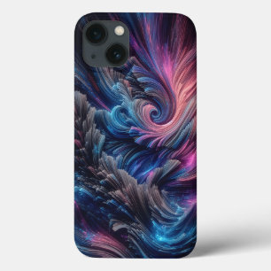 Para iPhone 13 Funda de teléfono de flujo de fibra óptica moderna