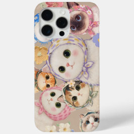 Para iPhone 15 Pro Max Funda de teléfono de gato lindo estética Kawaii ga