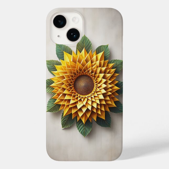 Case-Mate Para iPhone Funda de teléfono de girasol en capas 3D Amarillo  (Reverso )