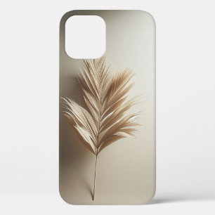 Para iPhone 12 Funda de teléfono de hoja de palma seca elegante -