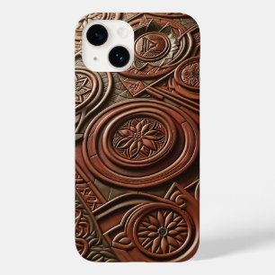 Funda Para iPhone 14 De Case-Mate Funda de teléfono de madera tallada de lujo con in