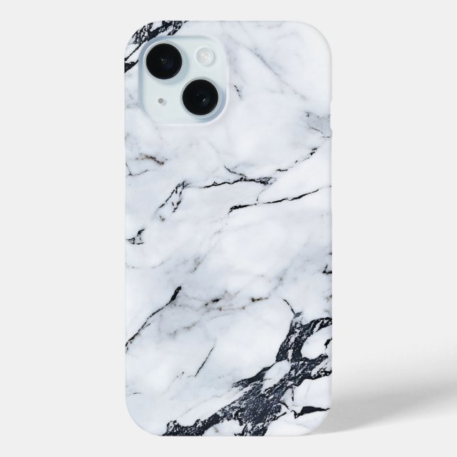 Case-Mate Para iPhone Funda de teléfono de mármol blanco y negro elegant (Reverso )