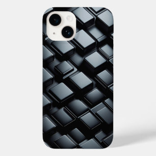 Funda Para iPhone 14 De Case-Mate Funda de teléfono de metal negro de lujo 3D - Oscu