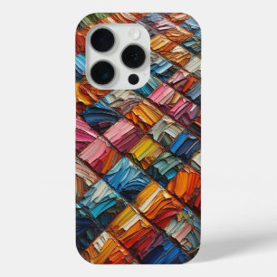 Para iPhone 15 Pro Funda de teléfono de pintura al óleo colorida artí