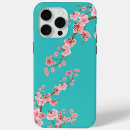 Para iPhone 15 Pro Max Funda de teléfono de serenidad de flor de cerezo e