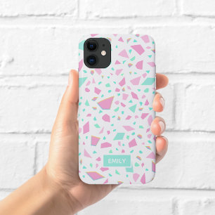 Para iPhone 11 Funda de teléfono de Terrazzo Arcoíris Pastel