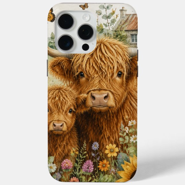 Case-Mate Para iPhone Funda de teléfono de vacas de las Highlands lindas (Reverso )