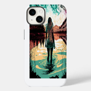 Funda Para iPhone 14 De Case-Mate Funda de teléfono dura psicodélica de mujer en un 