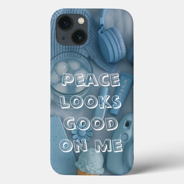 Case-Mate Para iPhone Funda de teléfono estética azul moderna (Reverso)