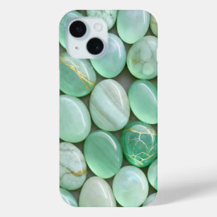 Para iPhone 15 Funda de teléfono estética de cristales de jade ve