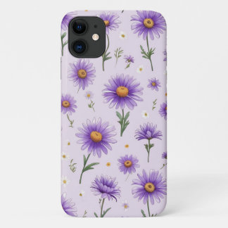 Para iPhone 11 Funda de teléfono estética floral con margaritas m