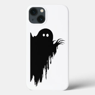 Para iPhone 13 Funda de teléfono fantasma negro goteante Hallow