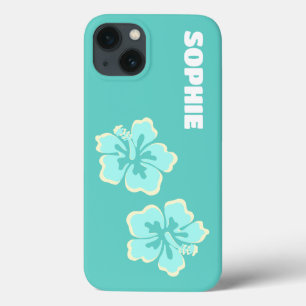 Para iPhone 13 Funda de teléfono floral preppy