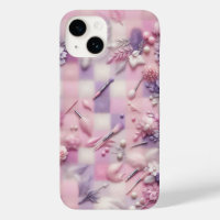 Funda de teléfono floral y maquillaje pastel chic