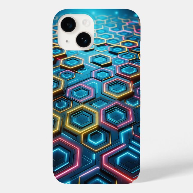 Case-Mate Para iPhone Funda de teléfono hexagonal futurista con luz - Ci (Reverso )