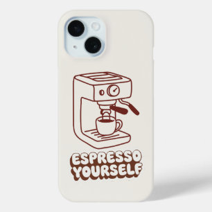 Para iPhone 15 Funda de teléfono minimalista con letra moderna