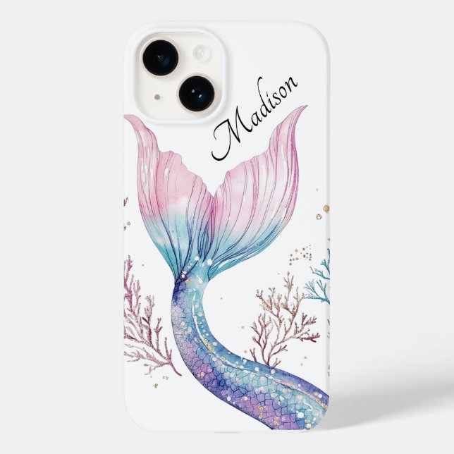 Case-Mate Para iPhone Funda de teléfono personalizada con cola de sirena (Reverso )