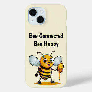 Para iPhone 15 Funda de teléfono personalizada de abeja de dibujo