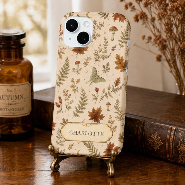 Case-Mate Para iPhone Funda de teléfono personalizada de Luna Moth otoña (Personalized Autumn Luna Moth Witchy Phone Case)
