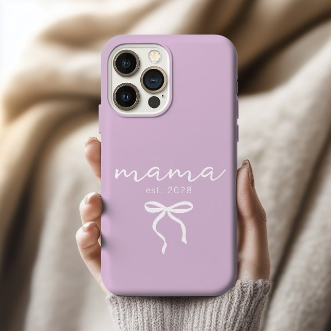 Case-Mate Para iPhone Funda de teléfono personalizada Mama Lilac como re (Personalized Mama Phone Cover – Baby Shower Gift for New Moms & Moms-to-Be)