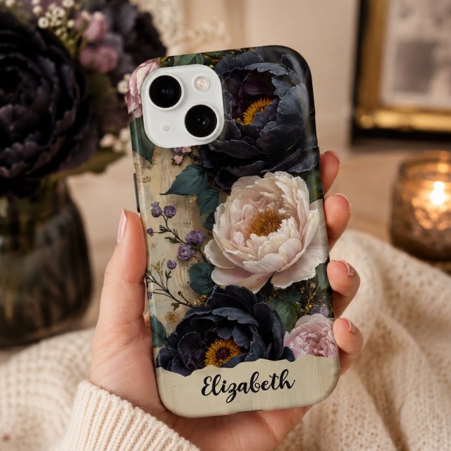 Case-Mate Para iPhone Funda de teléfono personalizada Peonías Moradas Os (Subido por el creador)