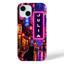 Funda de teléfono personalizada Tokyo Neon con nom