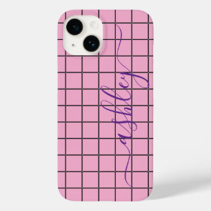 Funda Para iPhone 14 De Case-Mate Funda de teléfono rosa claro de lujo con nombre pe