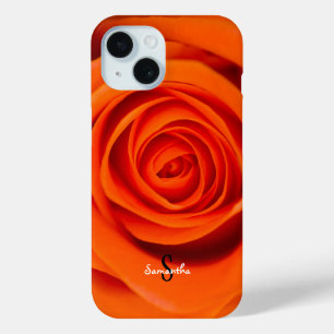 Para iPhone 15 Funda de teléfono Rosa Naranja