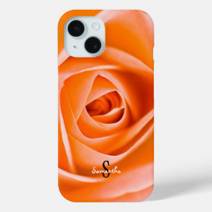 Para iPhone 15 Funda de teléfono Rosa Naranja