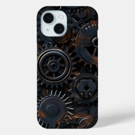 Para iPhone 15 Funda de teléfono Steampunk Gearworks