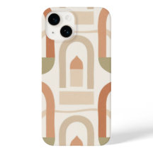 Funda de teléfono tonos terrosos arcos minimalista