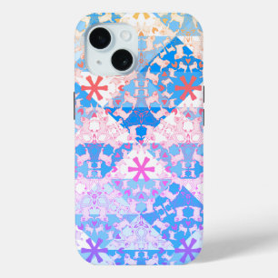 Para iPhone 15 Funda de teléfono triangular con patrón de pug cor