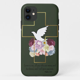 Para iPhone 11 Funda de teléfono verde oscuro Beautiful Blessings