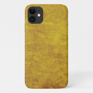 Para iPhone 11 funda de textura grunge amarillo-Mate Apenas allí
