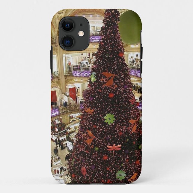 Case-Mate Para iPhone Funda del iPhone5 del árbol de Navidad parisino (Reverso)