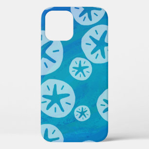 Para iPhone 12 Funda del patrón blanco y azul del dólar de arena 