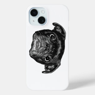 Para iPhone 15 Funda Festiva de Pug con Puntos