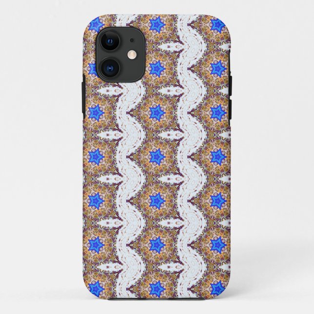 Case-Mate Para iPhone funda geométrico de estrella azul (Reverso)