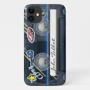 Para iPhone 11 Funda iPC personalizado de cassette de audio retro