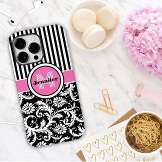 Funda Para iPhone 14 Pro Max De Case-Mate Funda Monogramado de Damasco Blanco, Negro, Rojo