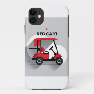 Para iPhone 11 Funda móvil de Red Cart Golf