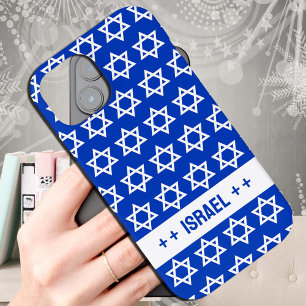Para iPhone 15 Funda Patriótico de Israel, David Star blanco / Is