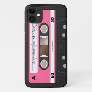 Funda personalizado de cinta retro rosa caliente