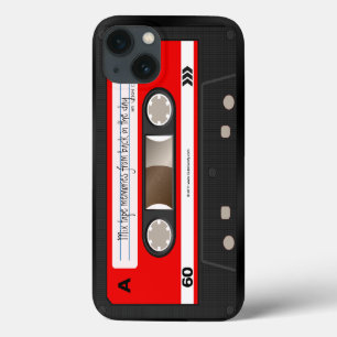 Funda personalizado de cinta roja retro