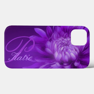 Funda personalizado de crisantemo morado