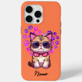 Para iPhone 15 Pro Max Funda personalizado de Guay Cat en gafas de sol