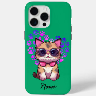 Para iPhone 15 Pro Max Funda personalizado de Guay Cat en gafas de sol